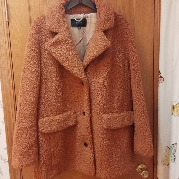 J. Crew Jackets & Blazers - J Crew Teddy  Sherpa Jacket Size XXL ( 1X ) NWOT